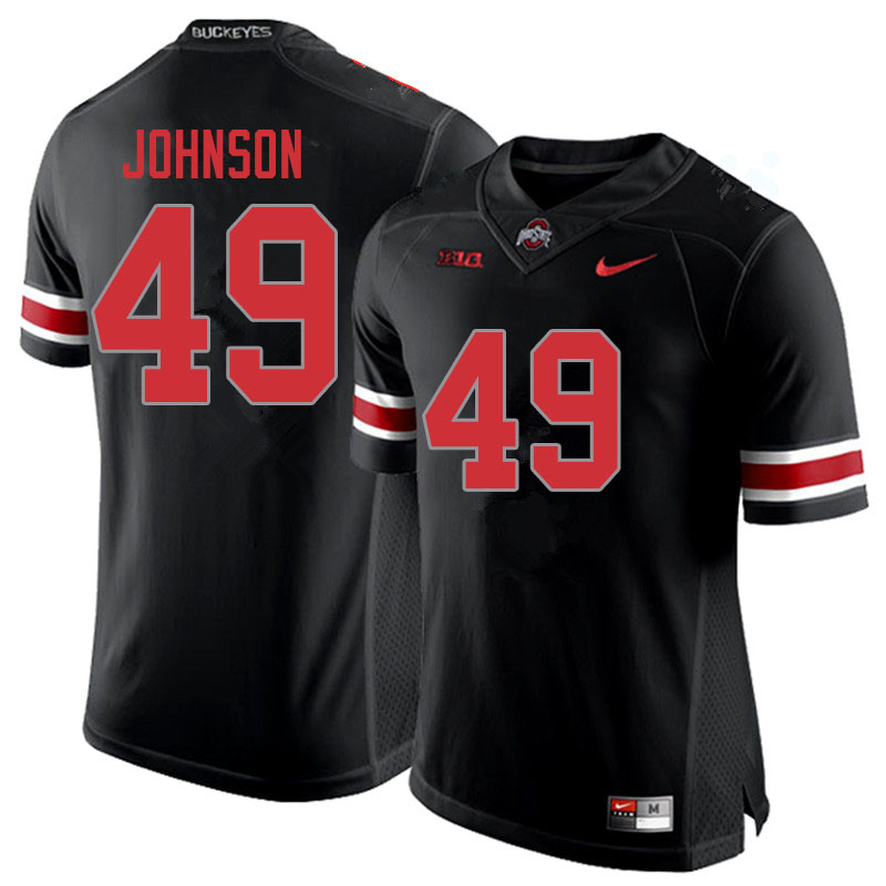 Ohio State Buckeyes #49 Xavier Johnson College Football Jerseys Sale-Blackout